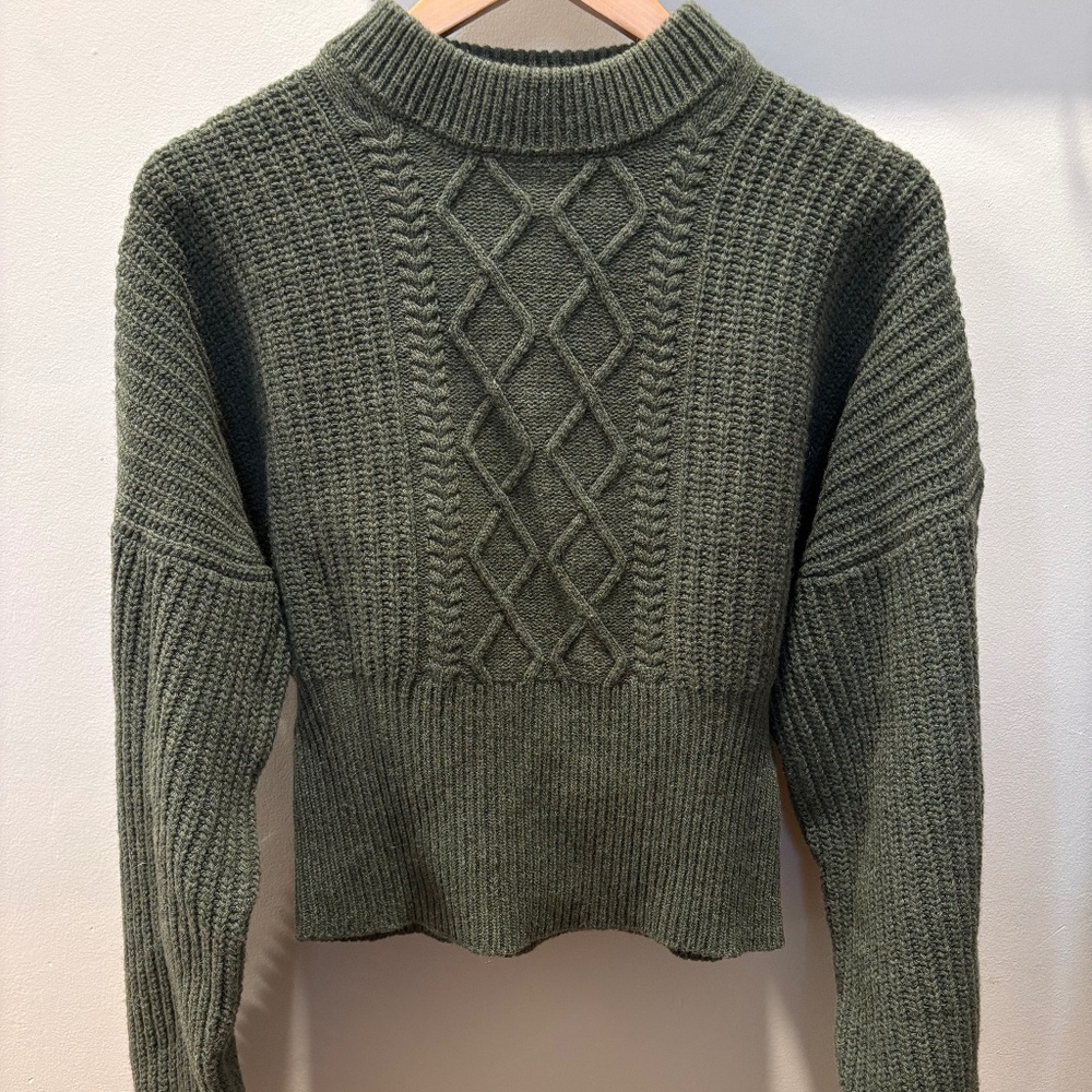 Rouje AUDE wool blend green sweater size 40/8